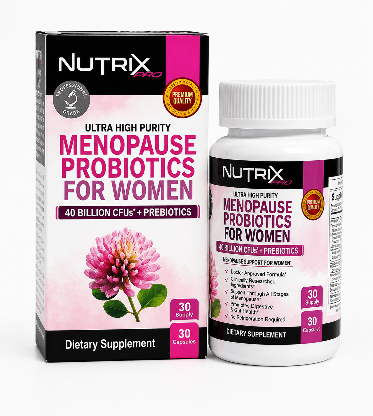 Nutrix Probióticos con Ashwagandha y Cúrcuma – Fórmula para Mujeres 40+ (30 cápsulas)