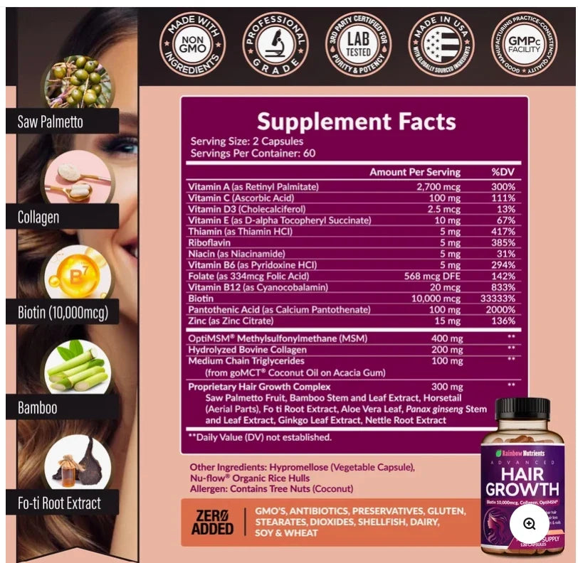 Ingredientes Hair Growth